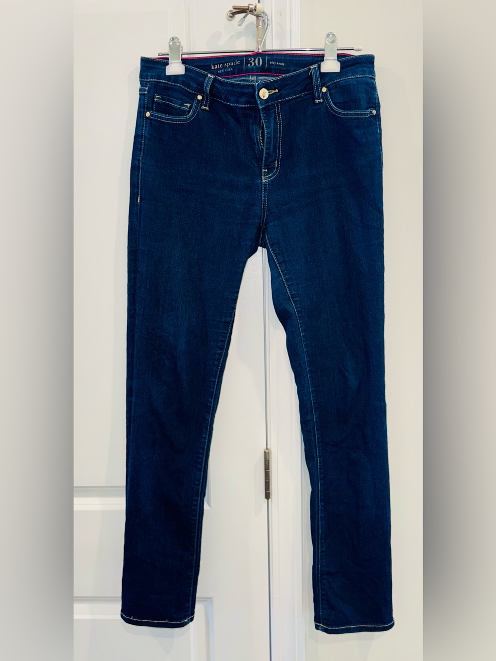 kate spade Dark Blue Jeans with Subtle Gold Hardware
